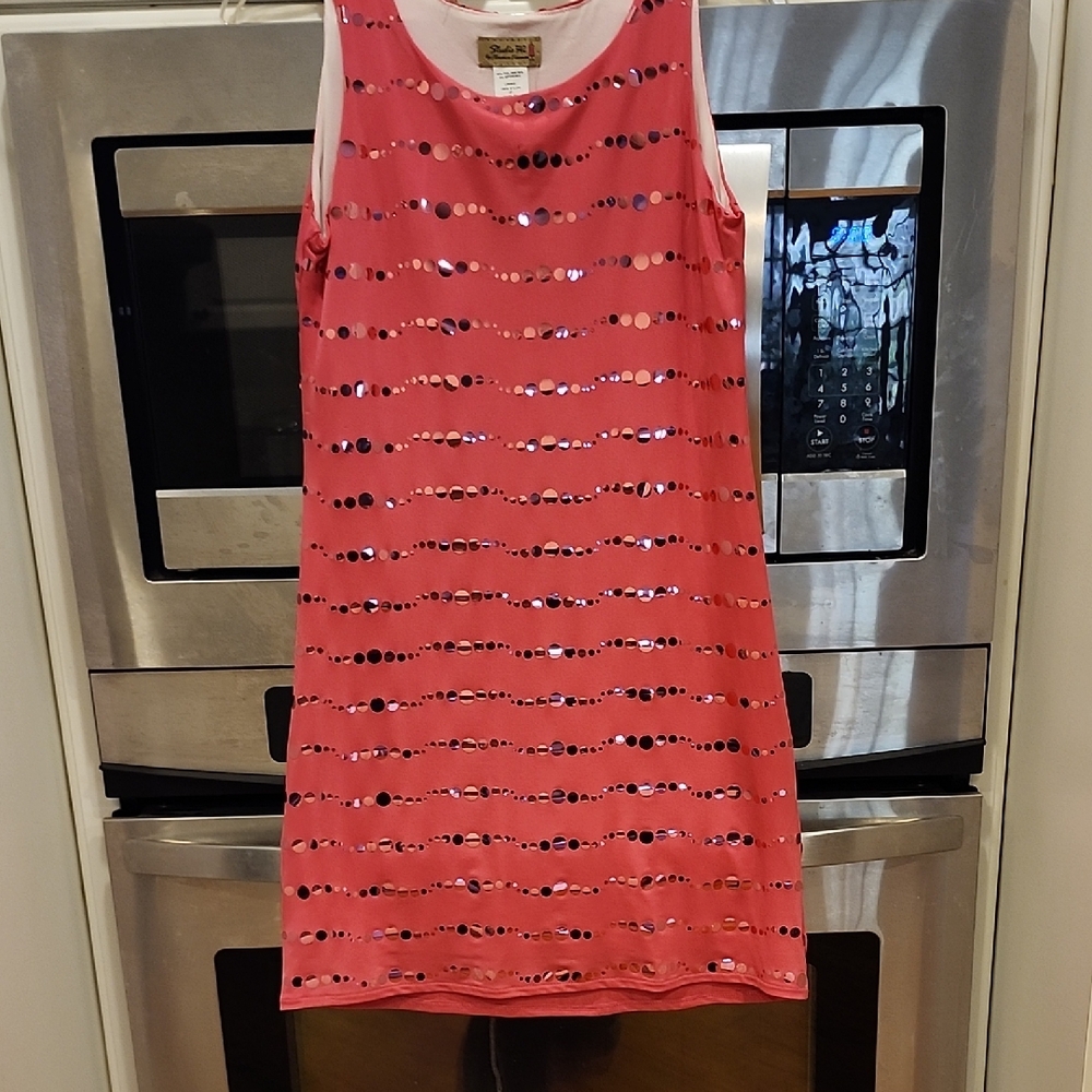 Florence Eiseman Pink and Purple Sequin Dress